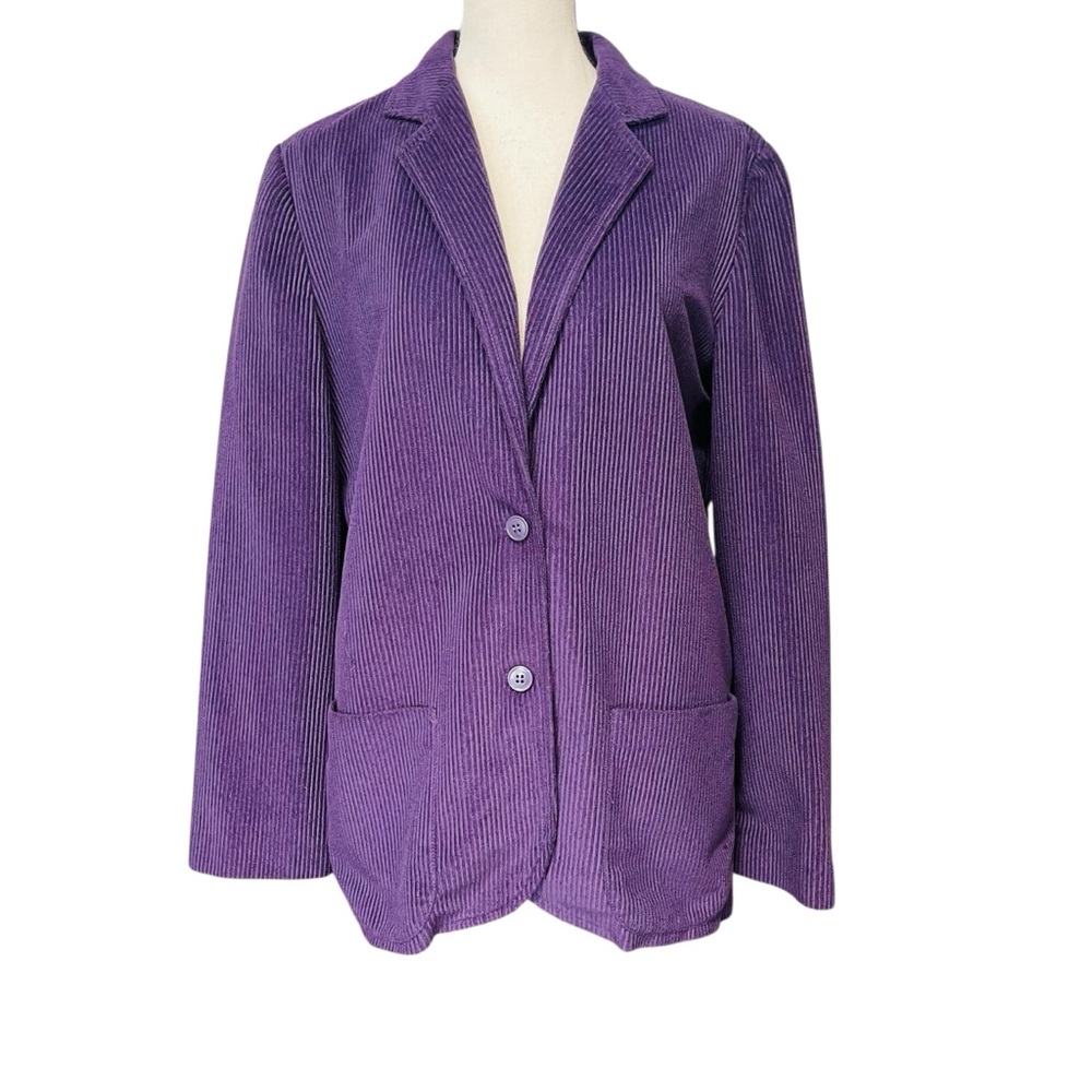 Custom Made Purple Corduroy Women's Blazer